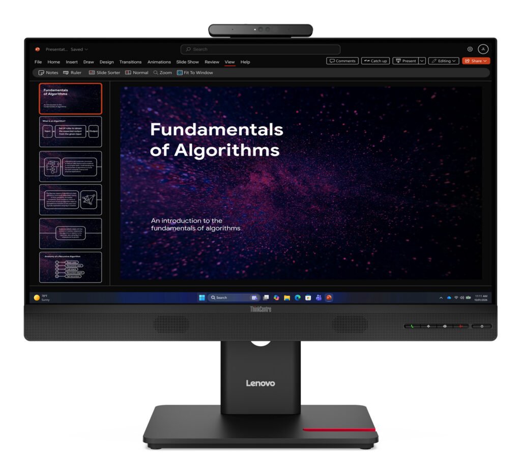 Lenovo ThinkCentre TIO24 Gen6 Monitor – 250 nits · 99%