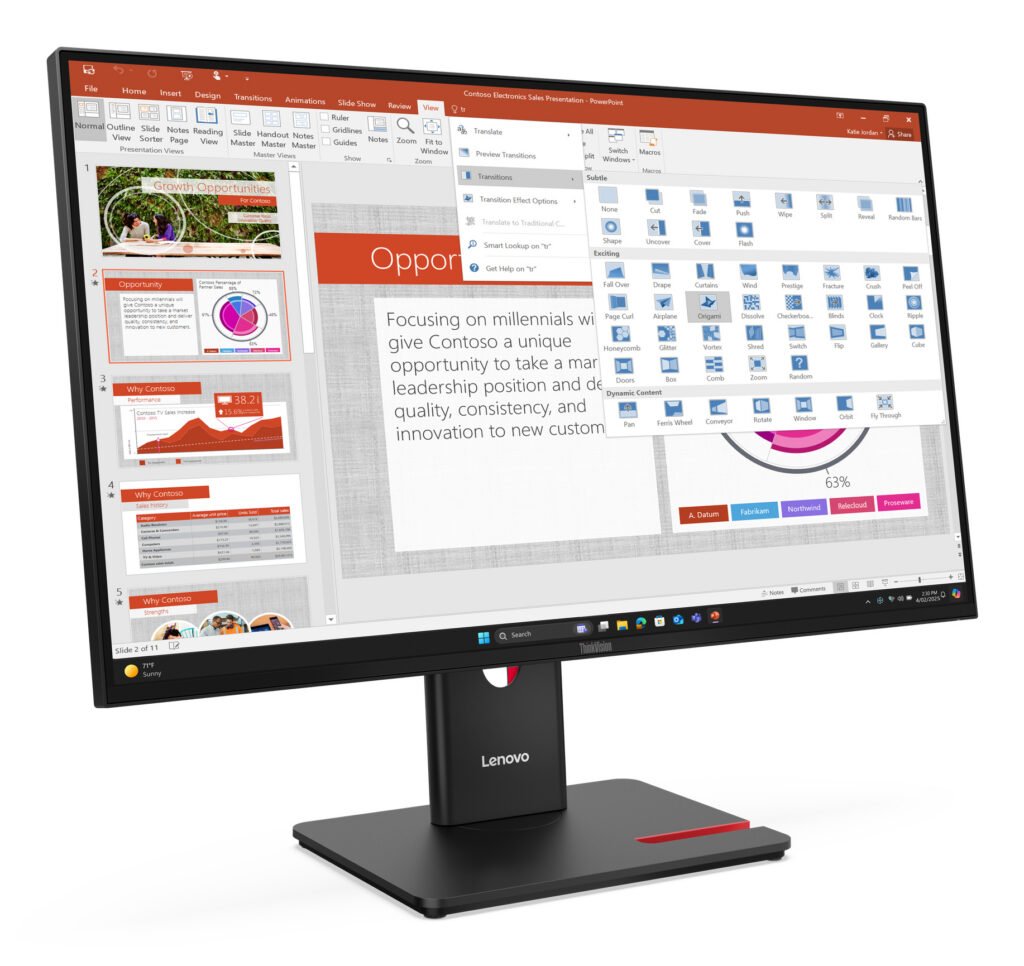 Lenovo ThinkVision T27-40 Monitor – Plug in and go