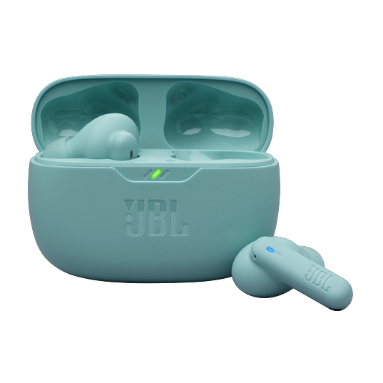 JBL Vibe Beam 2 - Blue - True Wireless Noise Cancelling Earbuds - Hero
