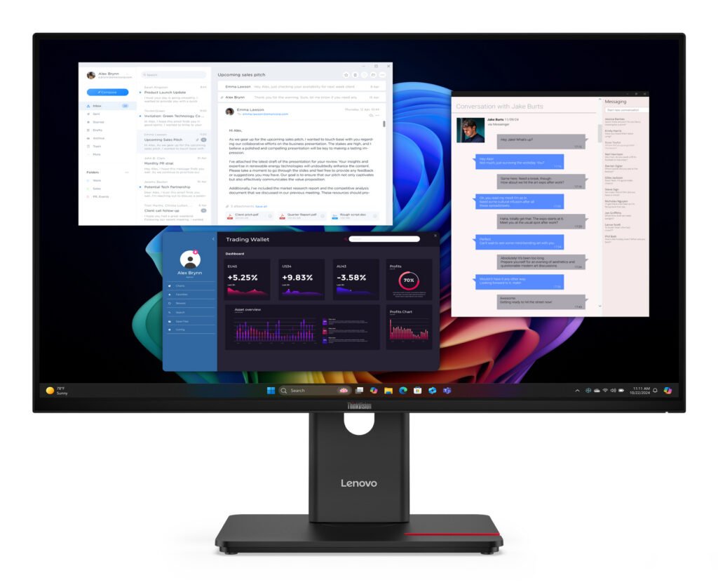 Lenovo ThinkVision T27UD-40 Monitor – 27" 4K Ultra HD